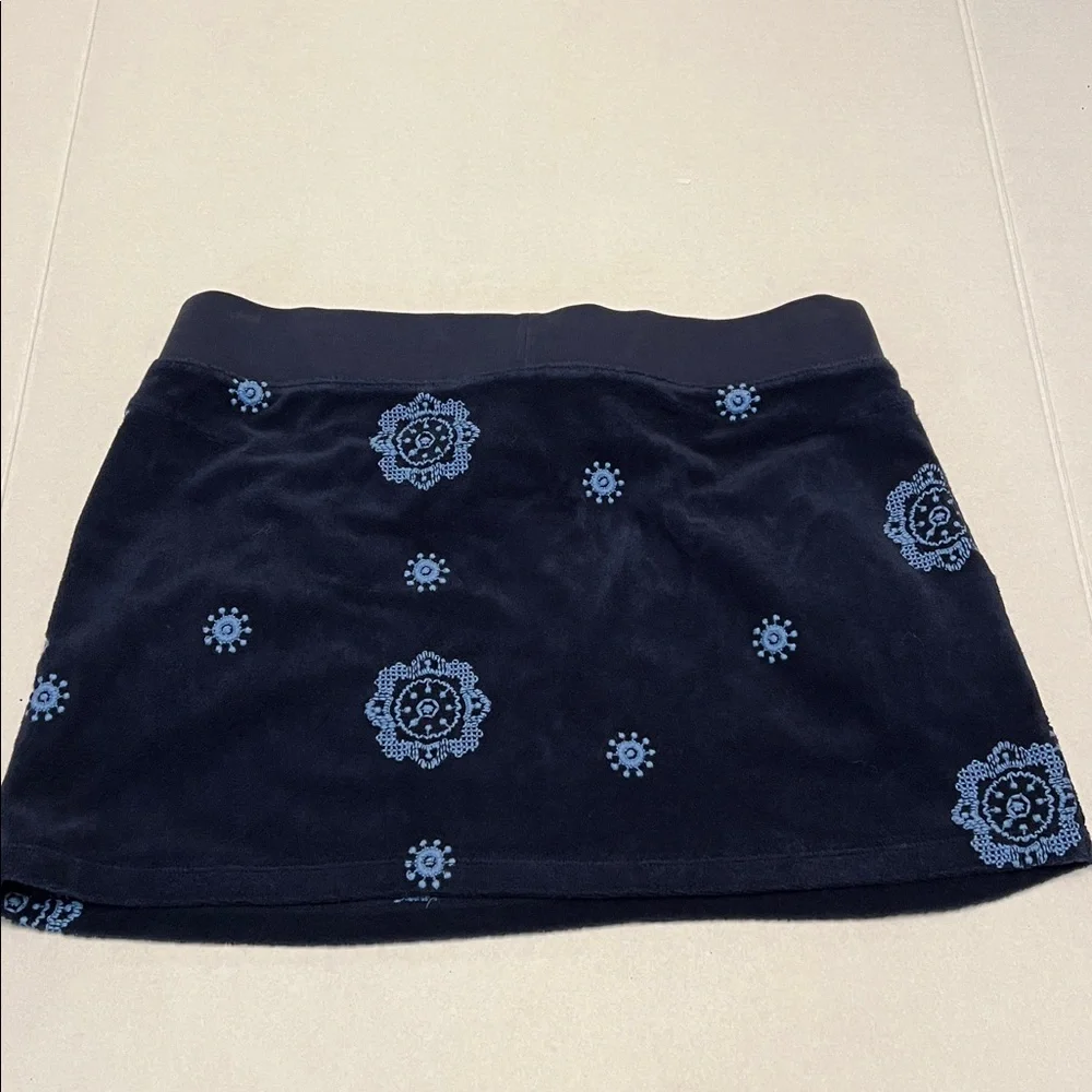 Y2K JUICY COUTURE VINTAGE EMBROIDERED TERRY MINI SKIRT LARGE